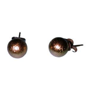 mini gold tone ball stud pierced earrings